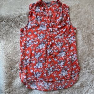 Sleeveless Floral Blouse S